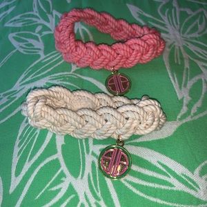 Lilly Pulitzer Rope Bracelet Set 2 Pink Cream